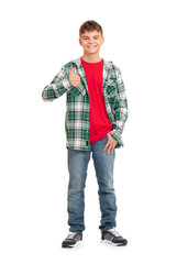 Fototapeta premium Full length portrait of boy