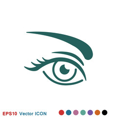 Eyebrow icon. Logo beauty salon. Care for eyebrows