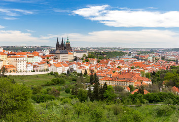 Prague panorama with Prague Castle