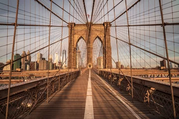 Papier Peint photo Brooklyn Bridge pont de brooklyn à new york