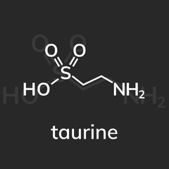 Taurine vector icon on dark background