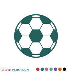 Foot ball, soccer icon sport objects for logo, vector sign symbol for design