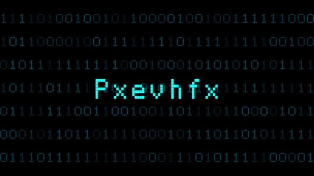 Welcome, digital animation.Digital text appearance animation. Binary code
