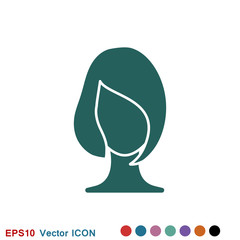 Hair salon icon logo, vector illustration, sign symbol for design