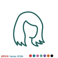 Hair salon icon logo, vector illustration, sign symbol for design