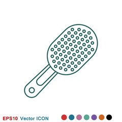 Hair brush icon logo, illustration, vector sign symbol for design