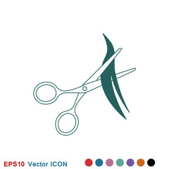 Barber icon vector logo, illustration, vector sign symbol for design