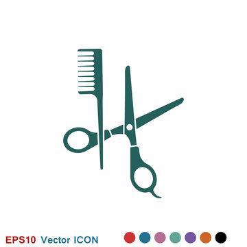 Barber icon vector logo, illustration, vector sign symbol for design