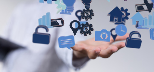 code data concept in hand