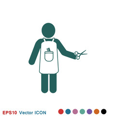 Hairdresser icon logo, illustration, vector sign symbol for design