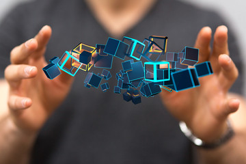 code data concept in hand