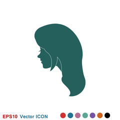 Hairstyle icon. Premium quality graphic design. logo, illustration, vector sign symbol for design