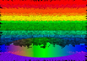 rainbow background with a pattern similar to the equalizer