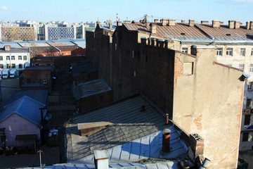 Old buildings in the city of St. Petersburg