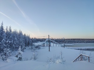 Obraz premium Nature of the North. Sun. Nature. Yakutia. Beauty.