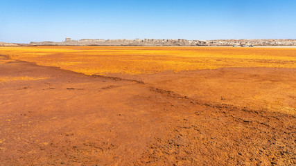 Acid and salty concretions in Dallol site in the Danakil Depression in Ethiopia, Africa