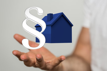 law house contract in hand