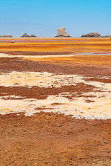 Acid and salty concretions in Dallol site in the Danakil Depression in Ethiopia, Africa