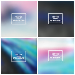 Abstract colorful blurred vector backgrounds. Elements for your website or presentation.