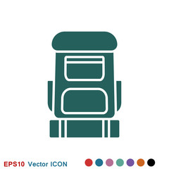 Obraz premium Backpack icon logo, illustration, vector sign symbol for design