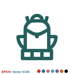 Backpack icon logo, illustration, vector sign symbol for design