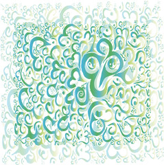 Neon illustration of Ohm. Wallpaper, pattern, background.