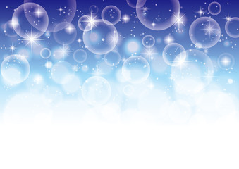 アブストラクト　光と泡の背景　青