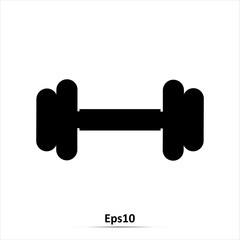 Barbell icon. Vector Illustration.Eps10