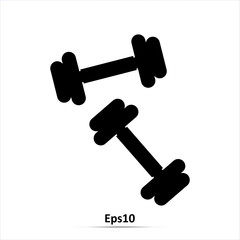 Barbell icon. Vector Illustration.Eps10