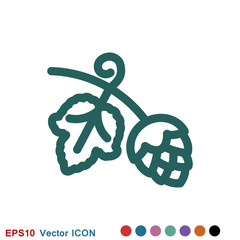 Hop icon logo, illustration, vector sign symbol for design