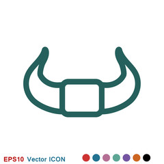 Bull horns icon logo, illustration, vector sign symbol for design