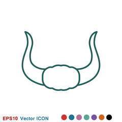 Bull horns icon logo, illustration, vector sign symbol for design