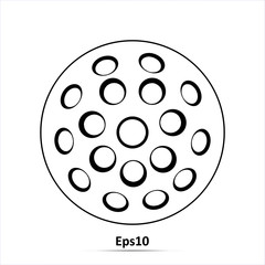 Golf ball icon. Vector designe illustration