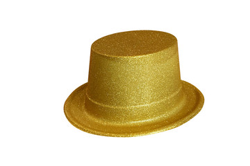golden carnival men's hat isolated on white background