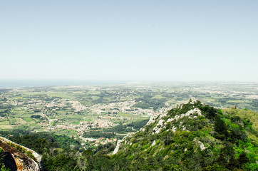 MAY 3 2016, SINTRA, PORTUGAL:  view to Castle of the Moors in Portugal