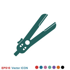 Hair straighten icon. Female accessories icons for mobile concept and logo