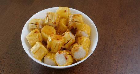 Hong Kong local snack food Fish Shaomai