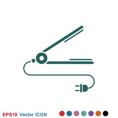Hair straighten icon. Female accessories icons for mobile concept and logo