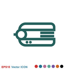 Fototapeta premium Hair straighten icon. Female accessories icons for mobile concept and logo