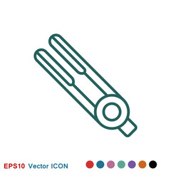 Hair straighten icon. Female accessories icons for mobile concept and logo