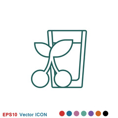 Juice icon logo, illustration, vector sign symbol for design