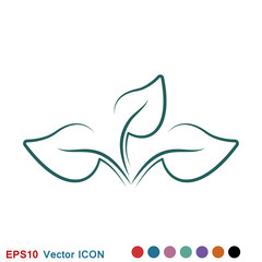 Leaf icon. Element ecology bio organic, logo, illustration, vector sign symbol for design