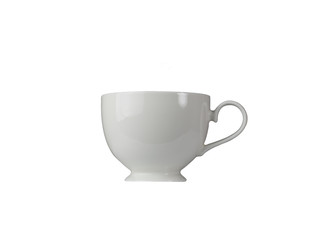 White coffee cup on a white isolate background