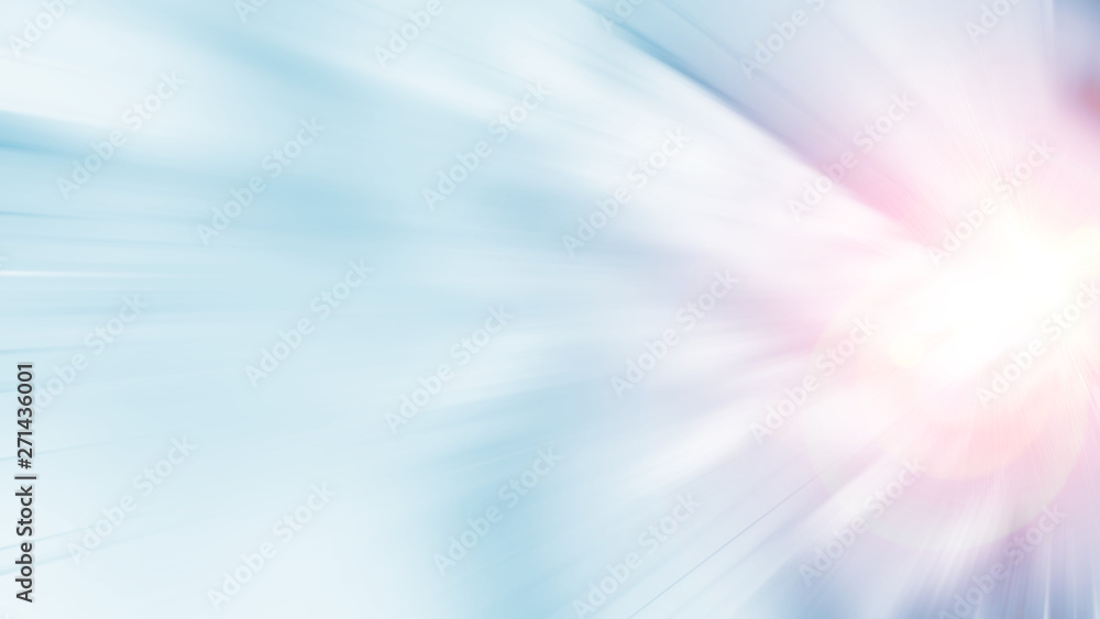 Poster 3d rendering of abstract fast moving stripe lines with glowing sun light flare. high speed motion bl