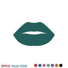 Lips icon, kiss icon, logo, illustration, vector sign symbol for design