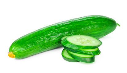 Cucumber isolated on white background