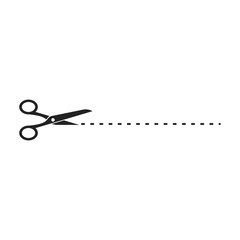 black scissors cut line vector design illustration isolated on white background