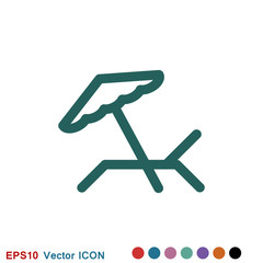 Chaise lounge icon logo, illustration, vector sign symbol for design
