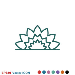 Lotus icon logo, illustration, vector sign symbol for design