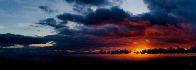 sunset over sea